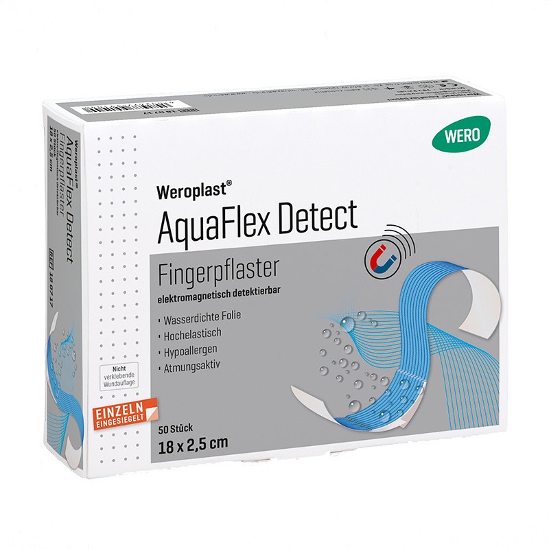Fingerpflaster Weroplast® AquaFlex Detect, 18 x 2.5 cm