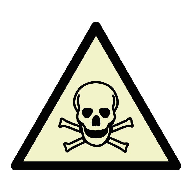 Vsafety Segnale Pericolo Sostanze Tossiche A013AN-R – Cartello In Plastica Rigida 150x200 Mm, Nero/Giallo, Conforme EN ISO 7010