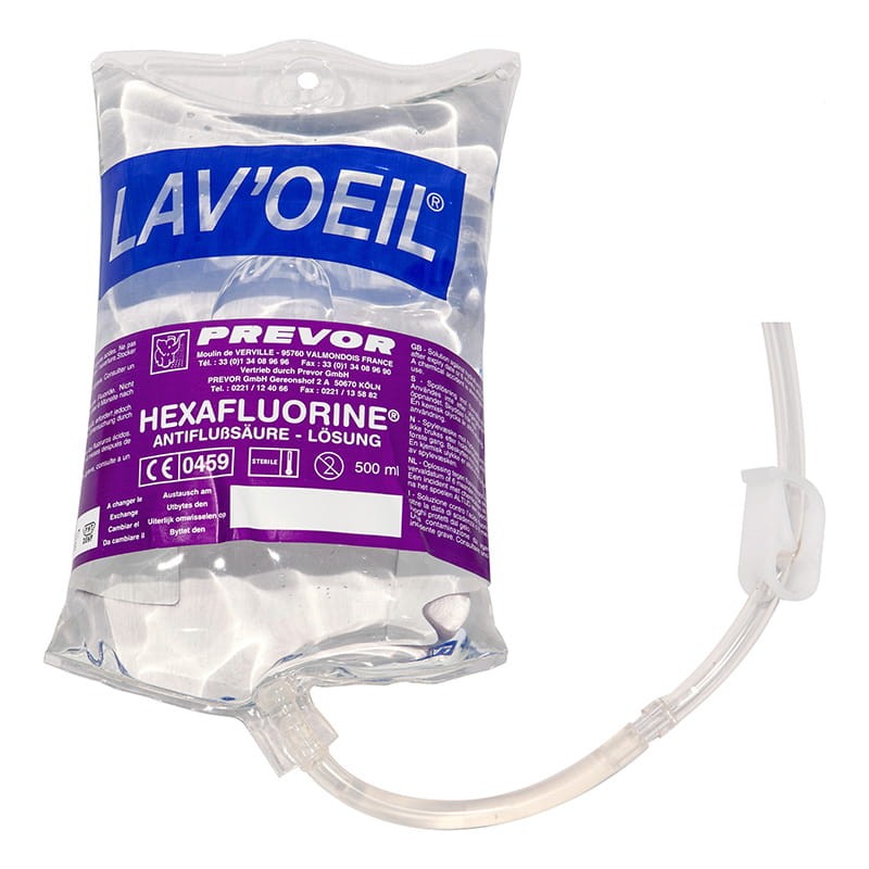 Hexafluorine® Augenspüllösung, 500 ml, Beutel, 6 Stk.