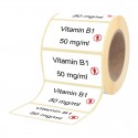 Etiketten für Brechampullen Vitamin B1 50 mg/ml