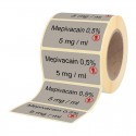 Etiketten für Brechampullen Mepivacain 0.5% 5 mg
