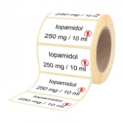 Etiketten für Brechampullen Iopamidol 250 mg