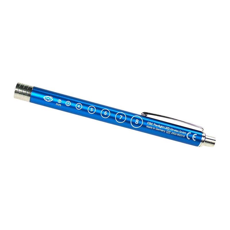 Penna diagnostica luminosa con LED, blu