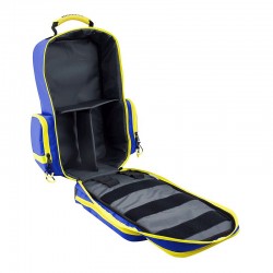 Sac à dos de premiers secours AEROcase® Pro L, polyester, bleu, ouvert