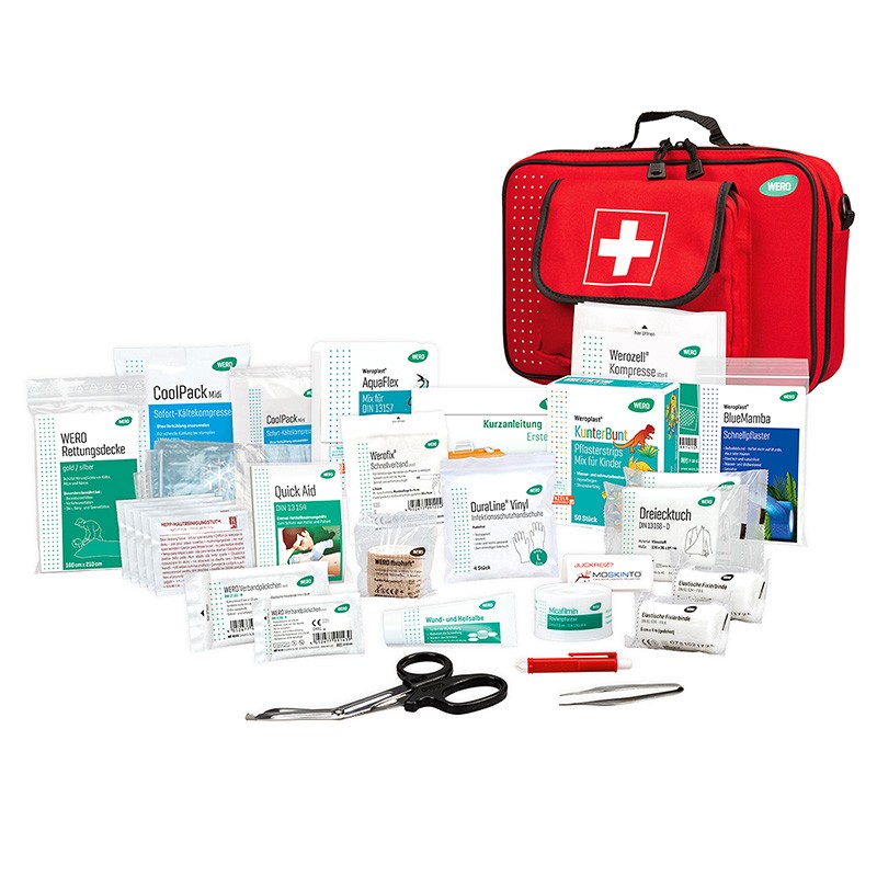 Borsa Pronto Soccorso Pulox Rossa - Kit Emergenza Medica 44x27x25 Cm - Per Professionisti