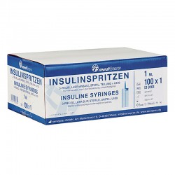 Siringa da insulina 1 ml, Nipro, 100 pezzi