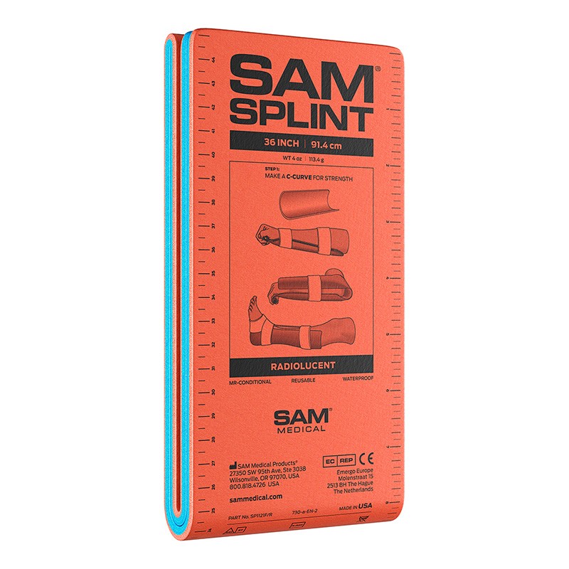 Stecca universale SAM Splint originale, ripiegata